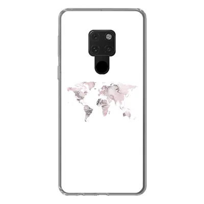 Produktbild von MuchoWow® Handyhülle Schutzhülle Hülle für Huawei P40 Lite Weltkarte - Marmor - Grau Silikon Softcase Handy Hülle - Handy