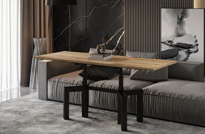 Produktbild von ENDO-Möbel Couchtisch Oliana, ausziehbar 110-170cm und höhenverstellbar (Eiche Evoke)
