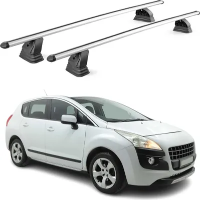 Image de Barres de toit transversales Alu pour Peugeot 3008 I 2009-2016 75 kg Gris 2x