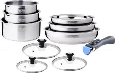 Image de Batterie De Cuisine Inox 10 Pcs Arthur Martin AM8411