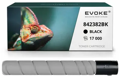 Obrázok produktu pre Evoke tonériová kazeta kompatibilná s tlačiarňou Ricoh 842601 842382, čierna, výtlačnosť 17 000 strán, kompatibilná s modelmi IMC300 a IMC300F