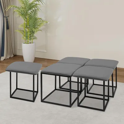 Productafbeelding van Glazen containers met deksels - set van 4 - keukenopslag
