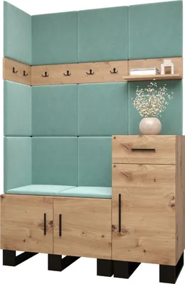 Produktbild von Garderobe ARTIN Set 10 mit gepolsterten Paneelen Industrial Design