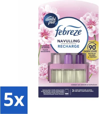 Produktbild von Ambi Pur - 3Volution - Nachfüllpackung - Hauch von Blüte - 20 ml - Vorteilspack - 5 Stücke