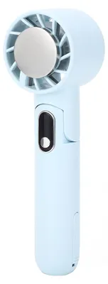 Produktbild von Handventilator mit 5 Geschwindigkeitsstufen, einstellbarem USB-Ladeanschluss, tragbarer kleiner Taschenventilator, blau