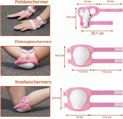 Produktbild von Schutzhelm Knieschoner Set Kinderhelm - Set mit Helm - 7-teilig - Für Kinder von 3 bis 10 Jahren - Verstellbar