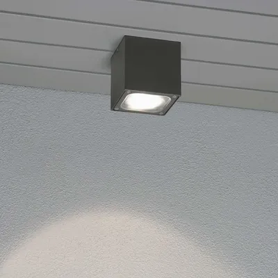 Productafbeelding van Konstsmide LED Außenleuchte Deckenlampe Cesena Anthrazit IP54 6W 400lm warmweiß 3000K