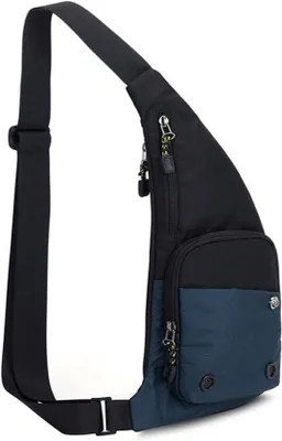 Produktbild von Lichtgewicht Rucksack, Courier-Tasche, Schultertasche, Crossbody-Rucksack, Outdoor-Reise, Camping, Wandern, Rucksack, dunkelblau, Sling