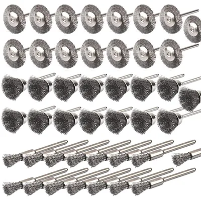 Produktbild von Set mit 45 Stahlbürsten für Rotationswerkzeuge