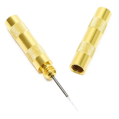 Produktbild von Wiltec Düsenreinigungsnadel für Airbrushpistolen und Düsen ab 0,2 mm, mit abgeschrägter Spitze, rutschfester Griff, Airbrush Zubehör