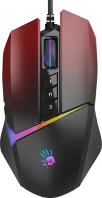 Obrázok produktu pre A4Tech W60 Max, Optický, 12000 DPI, 1 ms, Čierna, Červená