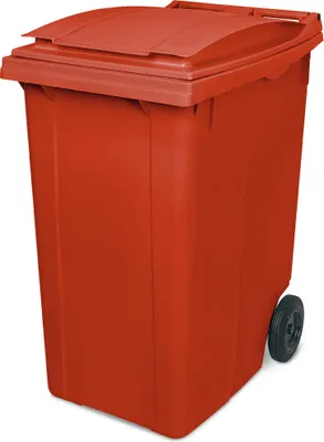 Produktbild von 360 Liter DIN Mülltonne, HxBxT 1090x620x860 mm, Gewicht 17,1 kg, rot