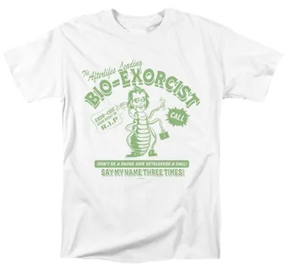 Obrázok produktu pre Tričko s potlačou "Beetlejuice Beetlejuice" – "Bio Exorcist" pre pánov/dámy, uni model TV36877 (veľkosť L) (biela)