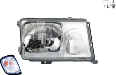 Produktbild von Scheinwerfer passend für Mercedes W124 09/89-06/1993 Rechts Leuchtmittel Blinker 1248206061 1248201259 1248203659 A1248206061 1248261043 A12482 Johns