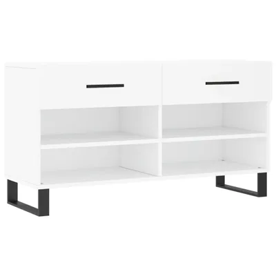 Obrázok produktu pre vidaXL Lavica na topánky biela 102x35x55 cm Drevo Materiál