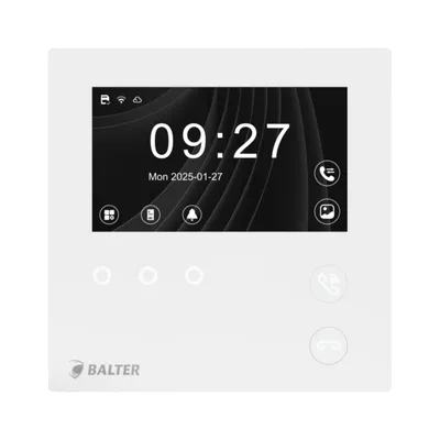 Produktbild von Balter EVO HD MINI 4.3" Videostation mit App, LCD-Farb-Bildschirm, microSD, 2-Draht Bus, Interkom, Weiß