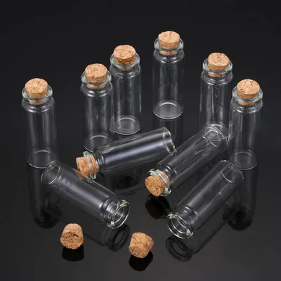 Produktbild von Set aus 20 Glasflaschen mit Korkverschluss