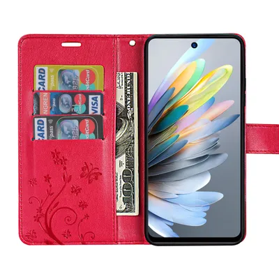 Produktbild von Hülle für ZTE Blade A75 Handy Tasche Handyhülle Hülle Schutzhülle Klapphülle Rot