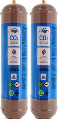 Immagine prodotto di Bombola CO2 per gasatore 600 gr usa e getta attacco M11x1 per erogatori - gasatori acqua frizzante co2, contenitore in acciaio N° 2 BOMBOLE