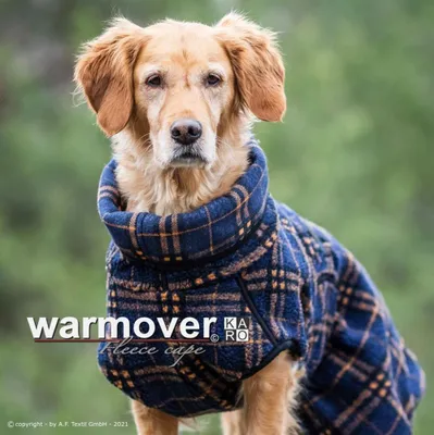 Produktbild von Warmover Karo Fleece Cape dark blue L (68cm)