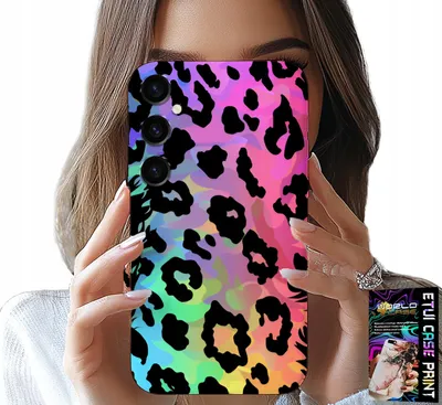 Image de Étui Pour Samsung Galaxy A05S - Colorful Rainbow Leopard Print Back Glass