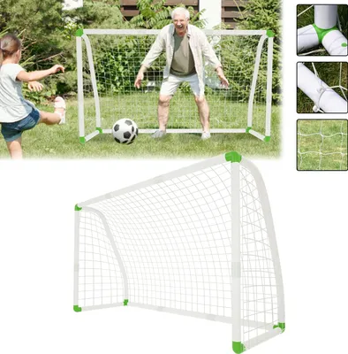 Obrázok produktu pre YARDIN Futbalová bránka PVC Futbalová bránka pre deti na záhradu, futbalová bránka odolná voči poveternostným vplyvom 245 × 155 × 90 cm Vhodná na vonkajšie použitie