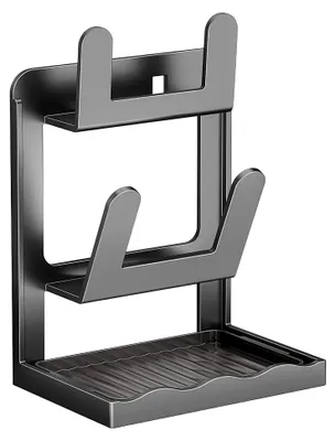 Produktbild von Deckelhalter Organizer - Vertikaler Deckelhalter mit Auffangschale für Küche, Haus, Restaurant, Schrank, Arbeitsplatte