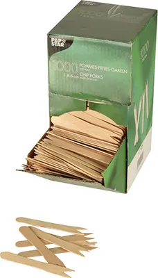 Produktbild von 390000 Pommes-Frites-Gabeln, Holz "pure" 8,5 cm