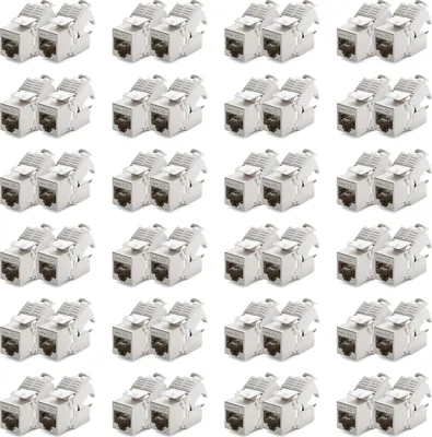 Produktbild von deleyCON CAT 7 Keystone Jack Modul 1000MHz 10 Gbit/s LSA, 48 Stück