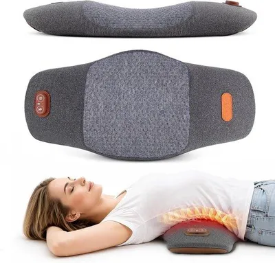 Productafbeelding van Massageapparaat voor Rug met Warmte en Trillingsmassage, Elektrisch Lendenkussen, 3 Massagetechnieken, 3 Temperatuurinstellingen, Ideaal voor