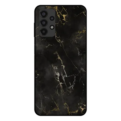 Produktbild von Smartphonica Handytasche für Samsung Galaxy A13 4G mit Marmordruck - TPU Rückseite Fall Marmor Design - Schwarz