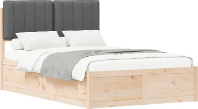 Obrázek produktu pro Rám postele s čalouněným čelem s čelo Tmavě šedá 120 x 190 cm