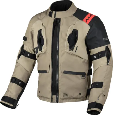 Zdjęcie produktu dla Wodoodporna tekstylna kurtka motocyklowa Macna Higera, piaskowy/czarny, L