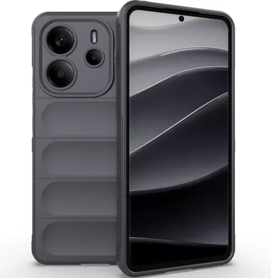 Produktbild von Handyhülle für Xiaomi Redmi Note 14 4G Weich TPU Silikon Stossfest Anti-rutsch Hülle Dunkelgrau