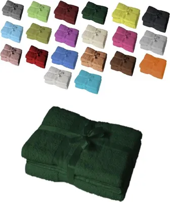 Produktbild von 4 x Saunatuch 500 g/m² 80 x 200 cm Dunkelgrün