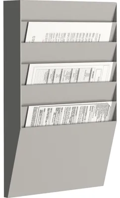 Produktbild von Paperflow Wand-Sortiertafel H 6F A4H1X6.02 DIN A4 grau