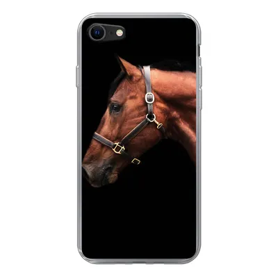 Produktbild von MuchoWow® Handyhülle Schutzhülle Hülle für iPhone SE 2020 Pferd - Leicht - Halfter Silikon Softcase Handy Hülle - Kartenbesitzer