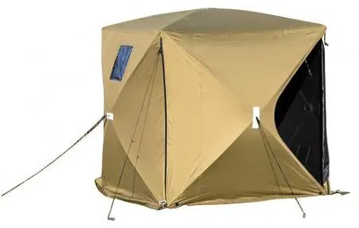 Produktbild von Fast-up Angelzelt 180x180x205 cm, 10.000 mm Wassersäule, Moskitonetze, Karpfen Waller Stör