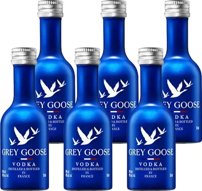 Produktbild von Grey Goose Vodka Miniatur 50ml – 40% Vol. – 6er-Set- [Enthält Sulfite]
