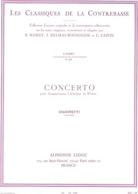 Produktbild von Concerto pour contrebasse à cordeset piano