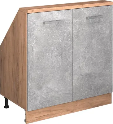 Obrázek produktu pro Kuchyňská skříňka pod šikmou střechu Vicco R-Line Beton 80 cm se 2 dvířky, Model 58069