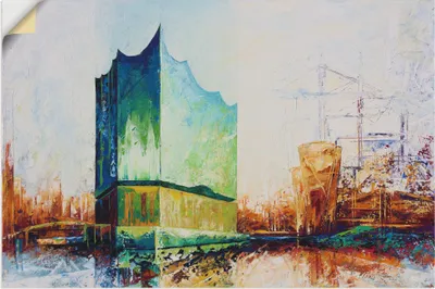 Produktbild von ARTland Wandbild, selbstklebend Elbharmonie Hamburg Größe: 90x60 cm