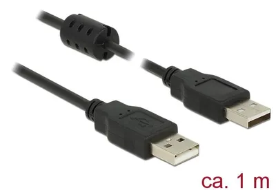Produktbild von Delock - USB-Kabel - USB (M) zu USB (M) - USB 2.0 - 1.5 m - Schwarz