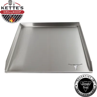 Produktbild von Edelstahl Plancha/Grillplatte/Bratplatte/Burger Platte/BBQ-Platte  (425 x 470mm)