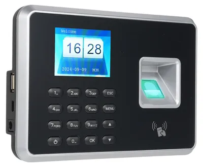 Obrázek produktu pro BISOFICE Biometrické odbavovací zařízení pro zaměstnance, biometrické odbavování, podporuje 1000 otisků prstů/1000 hesel/1000 rozpoznávání odznaků, 5jazyčný systém, port USB, zařízení pro správu dat, vhodné pro školy, restaurace, továrny, kanceláře, malé podniky, nemocnice