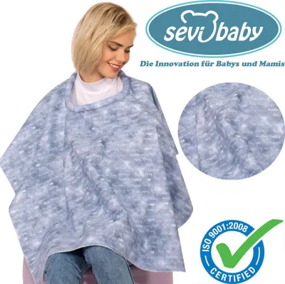 Produktbild von Sevibaby Baby Abdecktuch Stilltuch Jeans Stillschürze Stillcape Stillponcho 6280-30