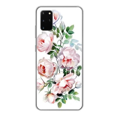 Produktbild von MuchoWow® Handyhülle Schutzhülle Hülle für Samsung Galaxy S20 Plus Aquarell - Rosen - Blumen Silikon Softcase Handy Hülle - Hartschale