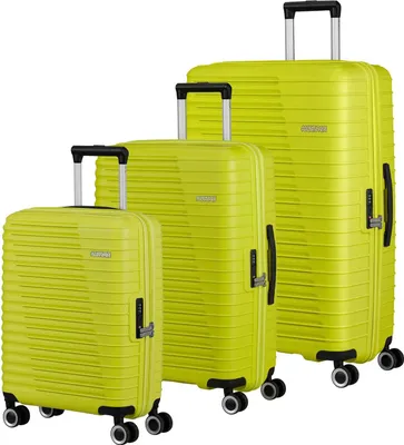 Immagine prodotto di American Tourister carrello Roadrush Trolley Set A Lime Green giallo fluo