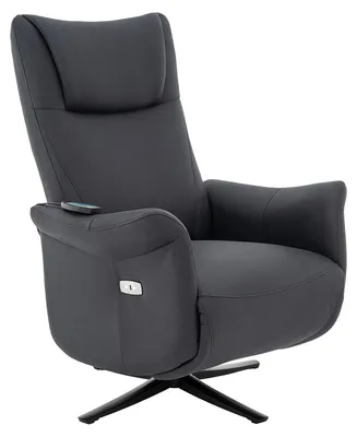 Produktbild von home24 Massagesessel - Microfaser / Metall - Anthrazit / Schwarz
