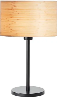 Produktbild von Tischleuchte 1-flammig HxØ 42x25 cm Romm schwarz/braun/natur